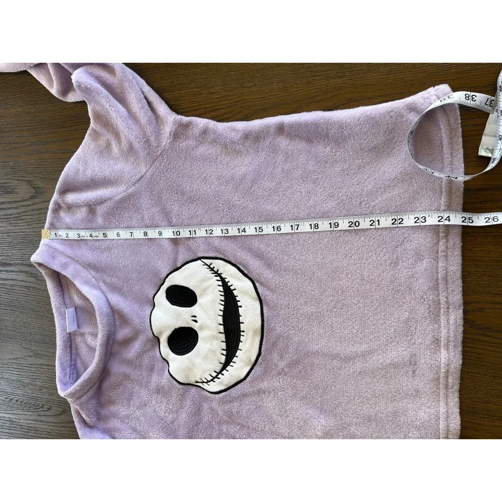 Disney Sleep Top Polyester Plush Jack Skellington Lavender Goth 2X Disneycore - Picture 6 of 9